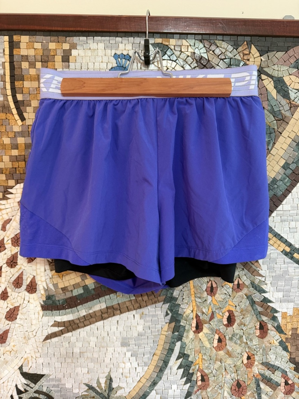 Nike Purple Women's Layered Athletic Shorts